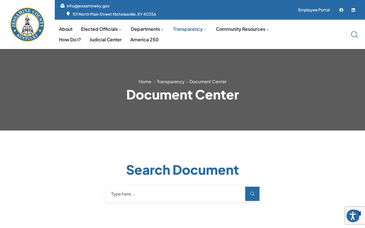 Jessamine County document center for Nicholasville neighborhood and block records