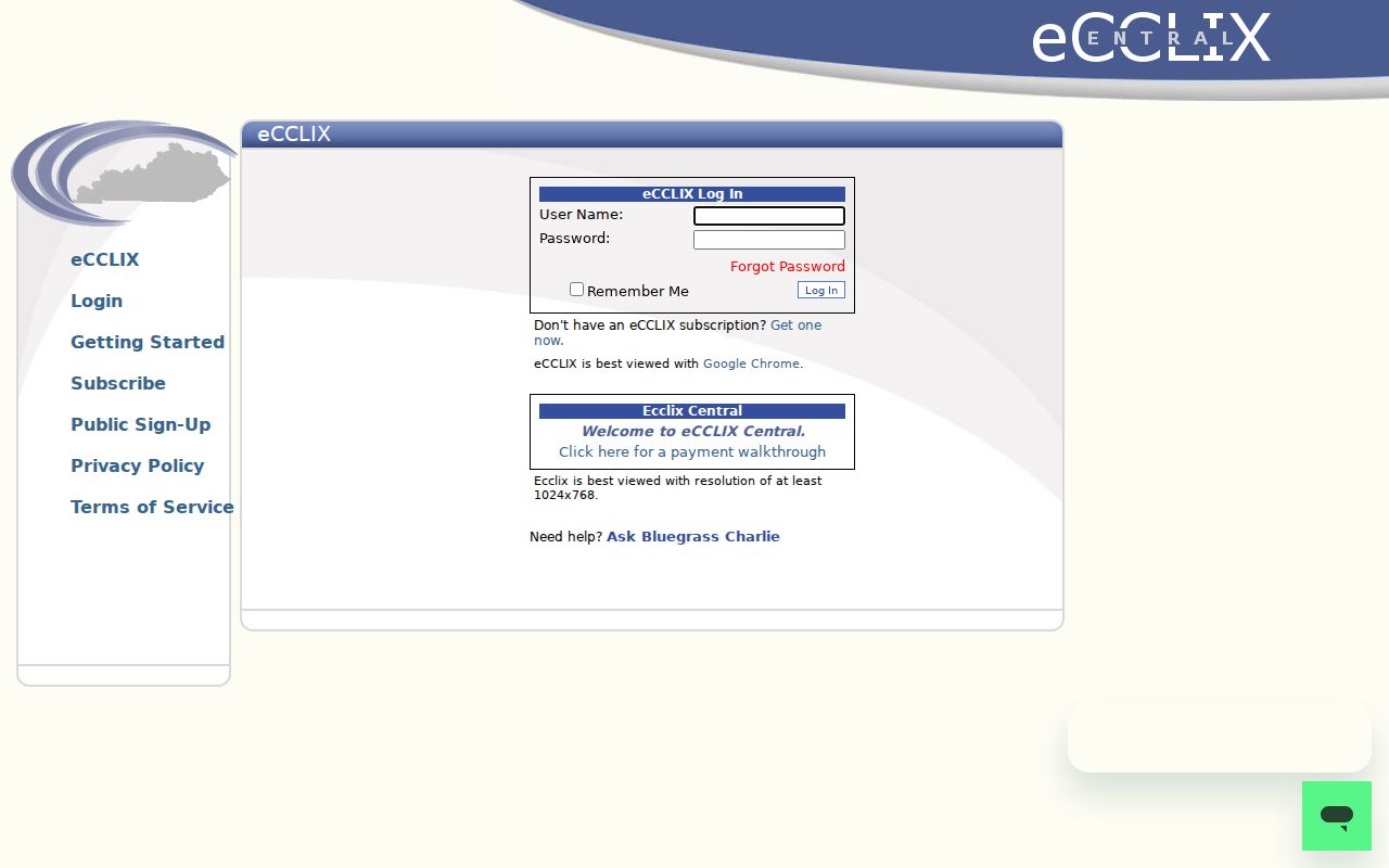 eCCLIX deed index login used for Nicholasville previous residents research